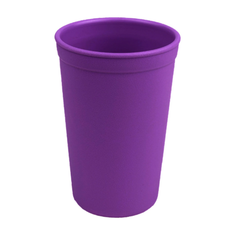 Single Re Play recycled plastic kids open top tumbler cup with a textured surface finish on a clean white background, available in Australia in amethyst.