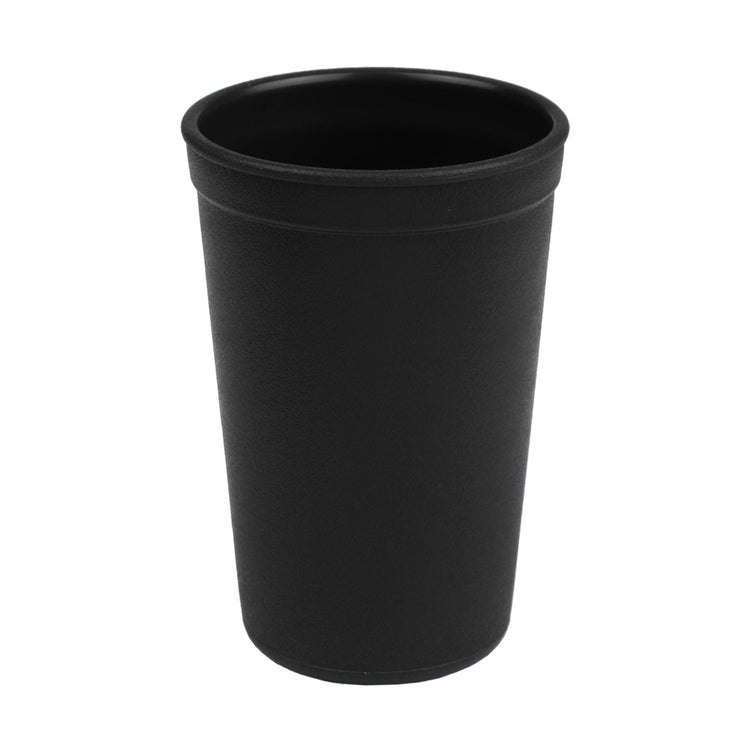 Single Re Play recycled plastic kids open top tumbler cup with a textured surface finish on a clean white background, available in Australia in Black