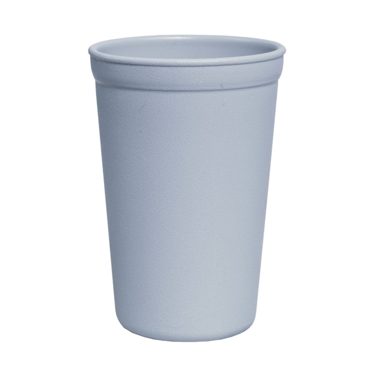 Single Re Play recycled plastic kids open top tumbler cup with a textured surface finish on a clean white background, available in Australia in Grey.