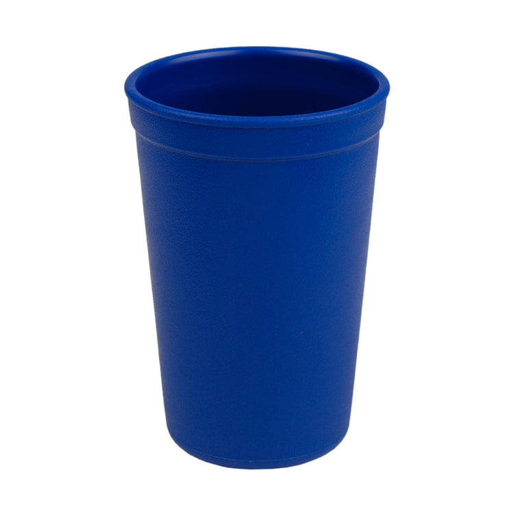 Single Re Play recycled plastic kids open top tumbler cup with a textured surface finish on a clean white background, available in Australia in Navy Blue.