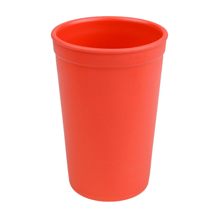 Single Re Play recycled plastic kids open top tumbler cup with a textured surface finish on a clean white background, available in Australia in Red.