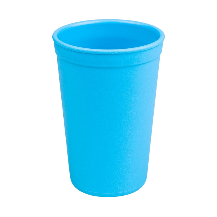 Single Re Play recycled plastic kids open top tumbler cup with a textured surface finish on a clean white background, available in Australia in Sky Blue.