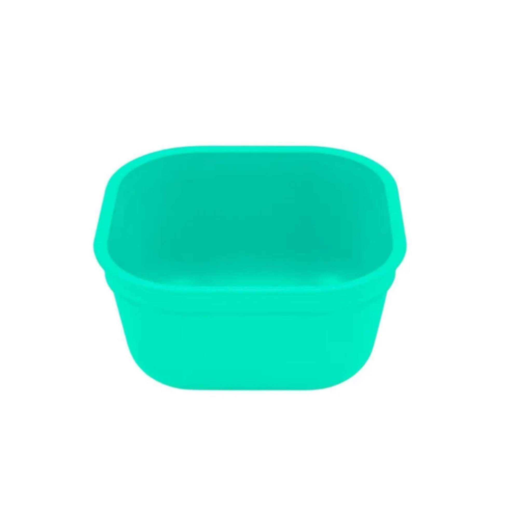 Single Re-Play recycled plastic 12oz square bowl with deep sides on a clean white background, available in Australia in aqua