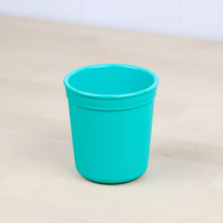 Single Re Play recycled plastic tiny tumbler open cup base with a textured grip surface on a clean white background, available in Australia in aqua.