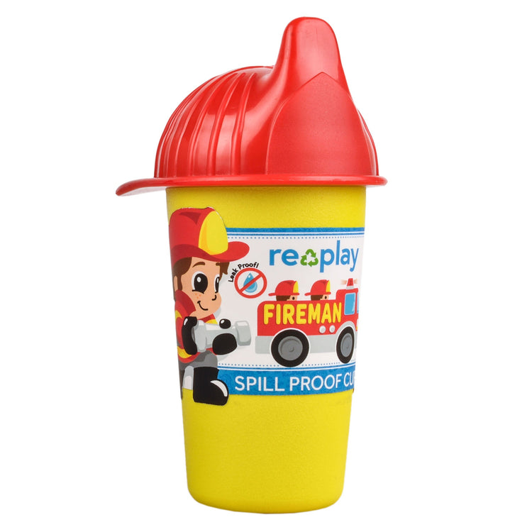 Re-Play recycled plastic drinking tumbler cup in fireman, durable eco-friendly toddler cup available in Australia.