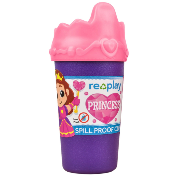 Re-Play recycled plastic drinking tumbler cup in princess, durable eco-friendly toddler cup available in Australia.