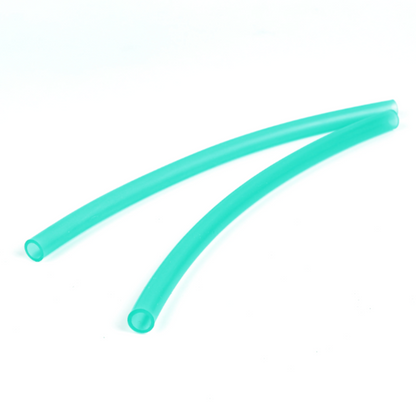 Single Re-Play replacement reusable silicone straw with a built in stopper ring on a clean white background, available in Australia in teal.