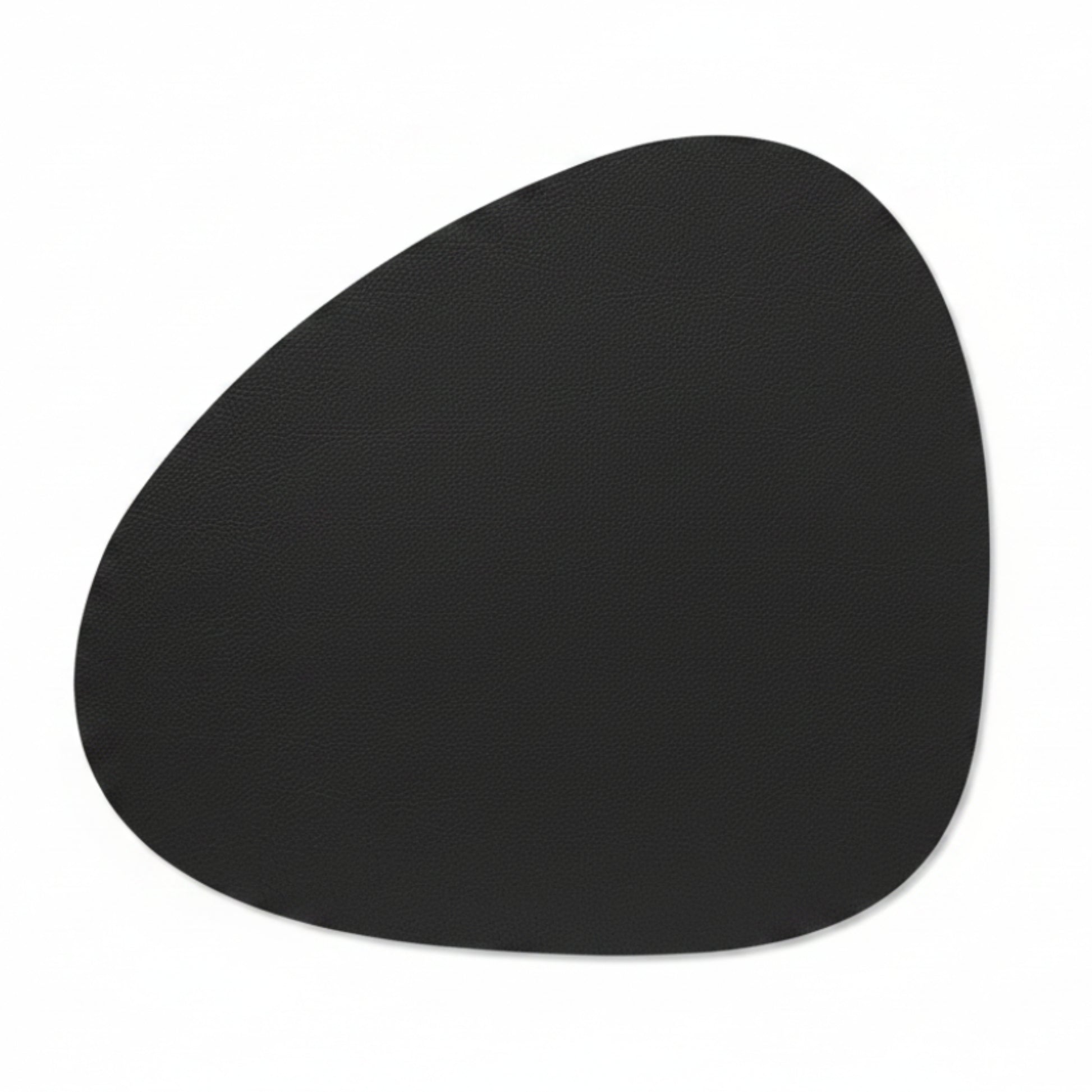Curve recycled leather placemat featuring the signature LIND DNA Serene soft polished finish and subtle suede-like texture.