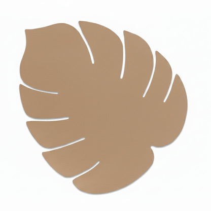 Monstera Leafe recycled leather placemat featuring the signature LIND DNA Serene soft polished finish and subtle suede-like texture.