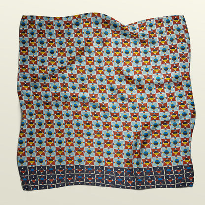 Flat unfolded sheet of Shapeshifter reusable fabric wrap. Zero-waste textile alternative to paper wrapping.