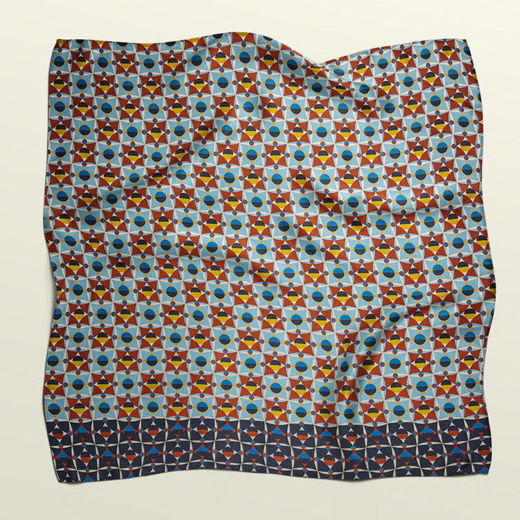 Flat unfolded sheet of Shapeshifter reusable fabric wrap. Zero-waste textile alternative to paper wrapping.