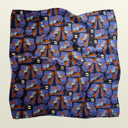 Flat unfolded sheet of Tribal Beats reusable fabric wrap. Zero-waste textile alternative to paper wrapping.