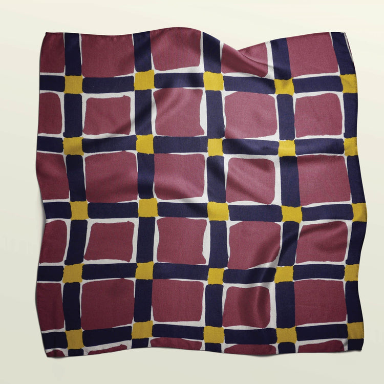 Flat unfolded sheet of Unchained reusable fabric wrap. Zero-waste textile alternative to paper wrapping.