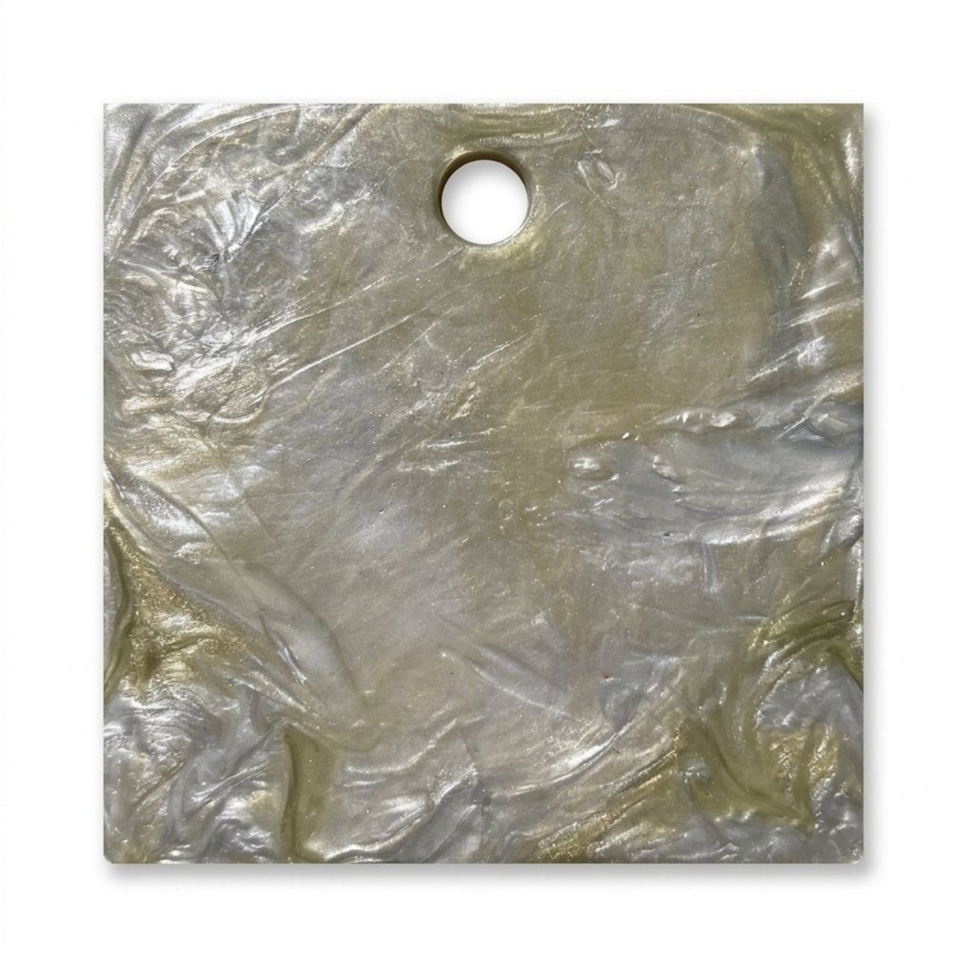 Colour and texture swatch for the Upcycler recycled plastic range in gold.