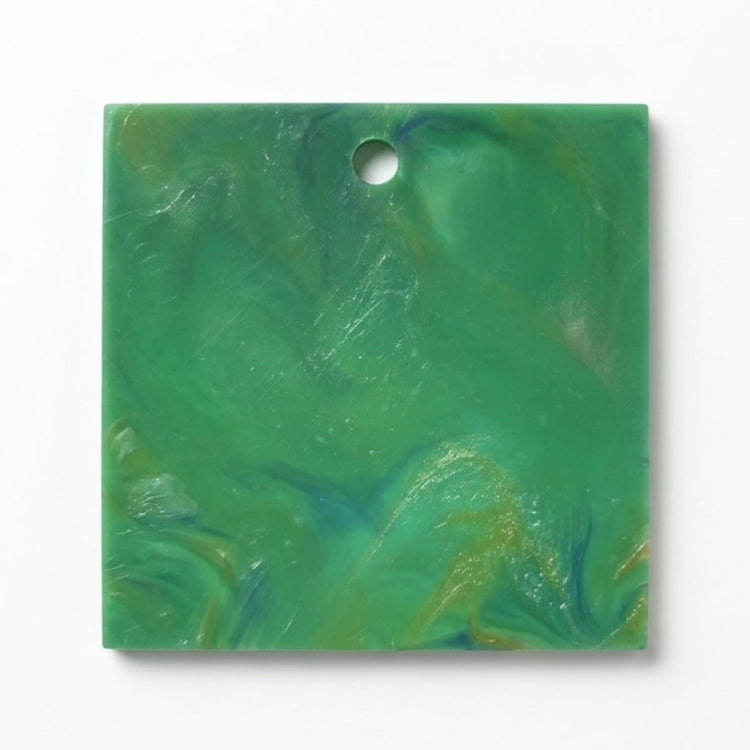 Colour and texture swatch for the Upcycler recycled plastic range in green.