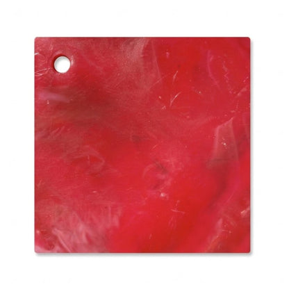 Colour and texture swatch for the Upcycler recycled plastic range in red.