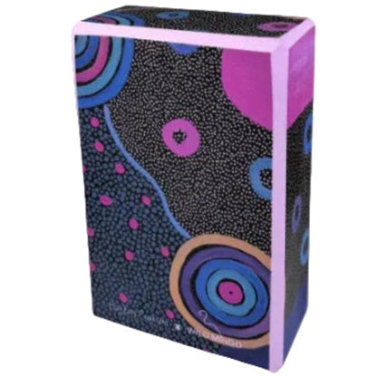 Lightweight recycled foam yoga block by Wild Mingo featuring the premium Oorunye artistic illustration style.