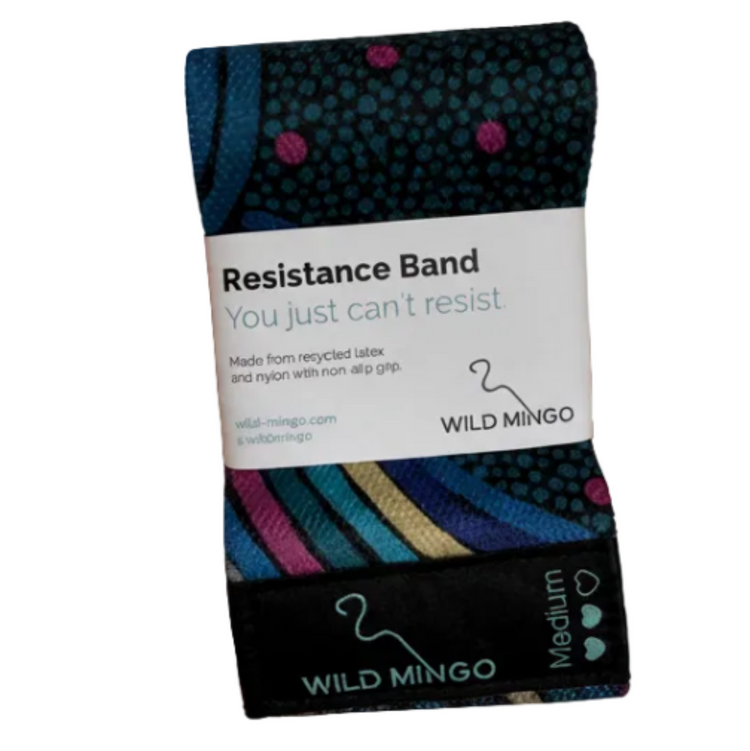 Non slip fabric hip glute resistance band by Wild Mingo featuring the premium artistic Oorunye illustration style.