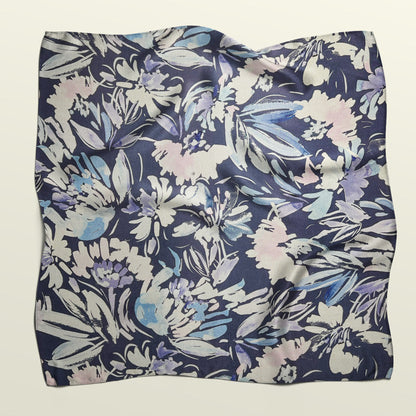 Flat unfolded sheet of Wildflowers reusable fabric wrap. Zero-waste textile alternative to paper wrapping.