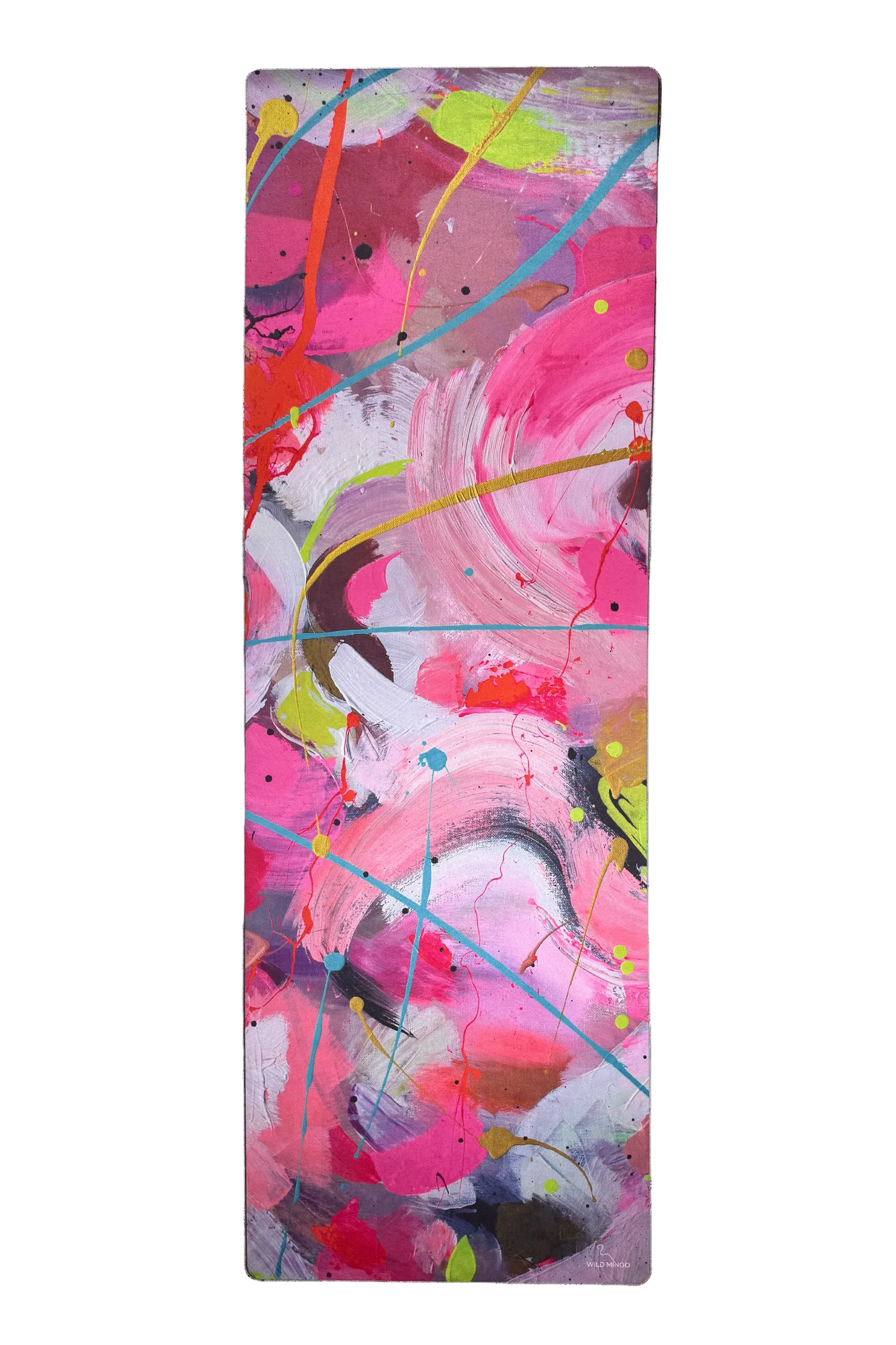 Yoga Mat | Wild Mingo | Flamingle Eco-Friendly Recycled Rubber and Vegan Microsuede on a white background