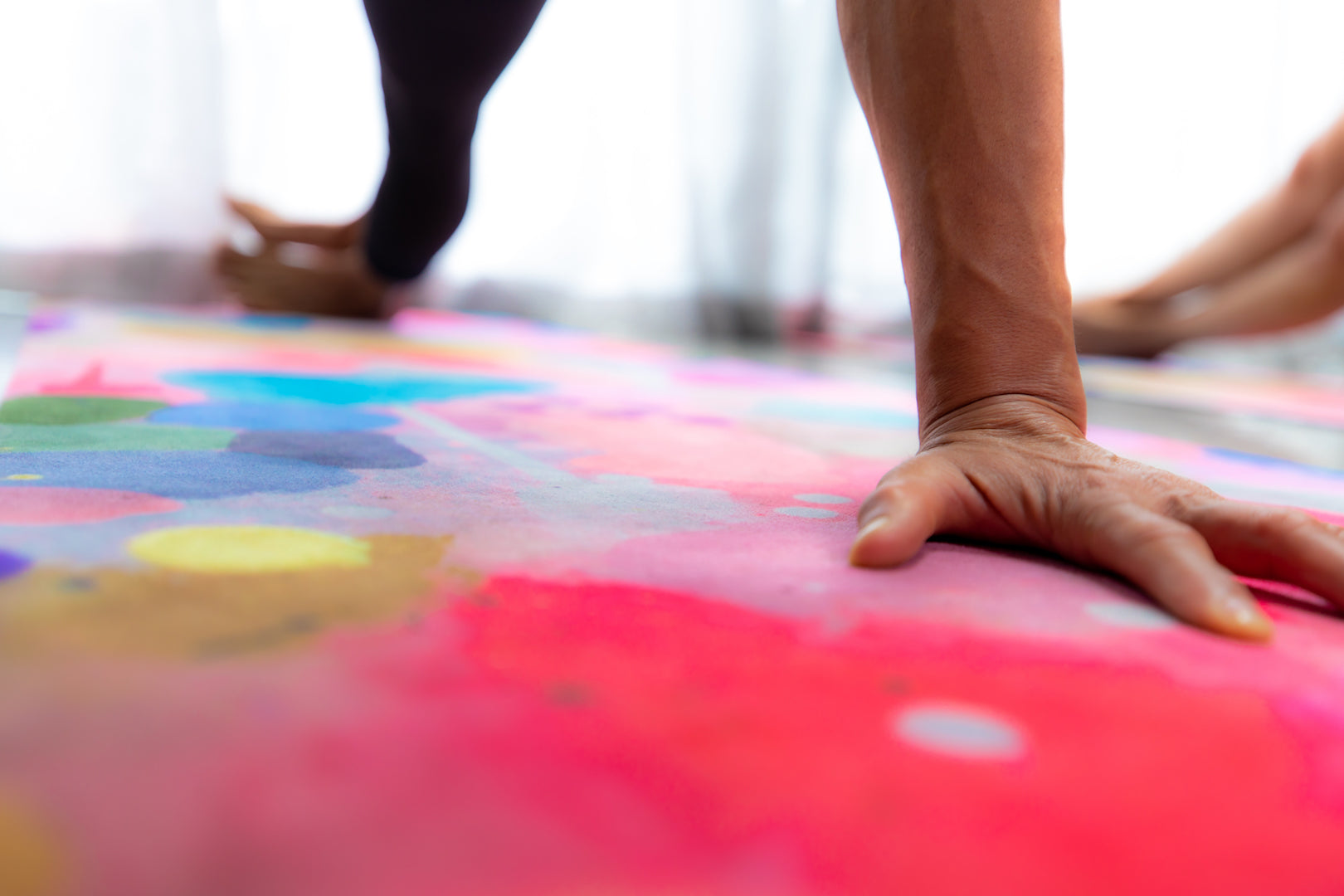 Wild Mingo Joy non-slip 100% recycled Yoga | Pilates | Workout mat being used in a yoga studio