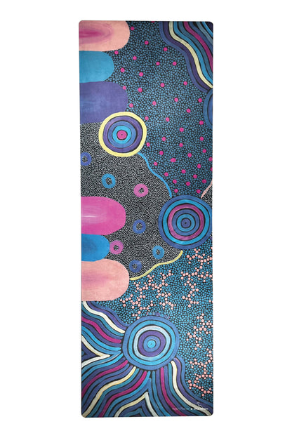 Yoga Mat | Wild Mingo | Oorunye Recycled Rubber & Microsuede Non-Slip unrolled on a white background